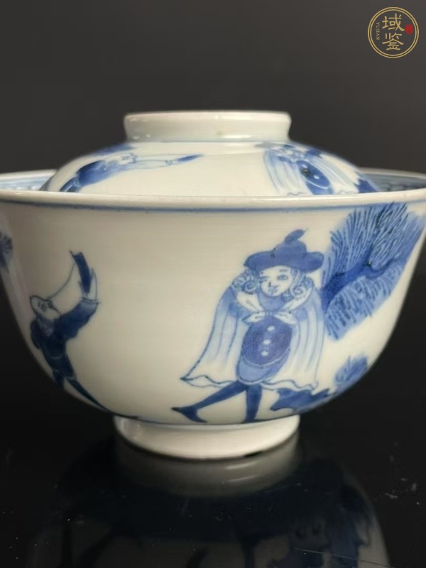 古玩陶瓷青花蓋碗真品鑒賞圖