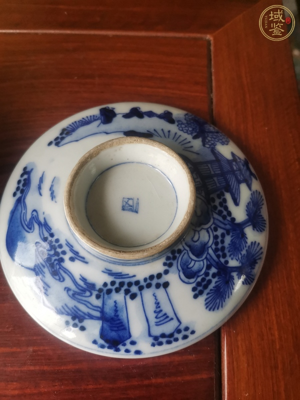 古玩陶瓷青花蓋碗真品鑒賞圖