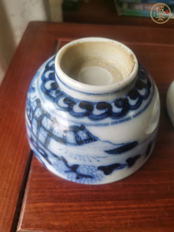 古玩陶瓷青花蓋碗真品鑒賞圖