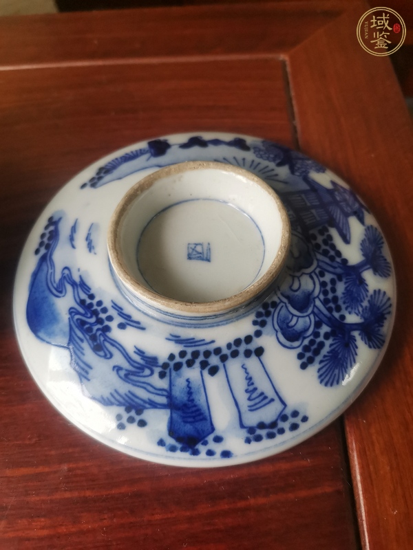 古玩陶瓷青花蓋碗真品鑒賞圖