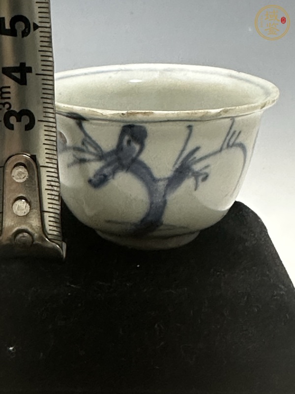 古玩陶瓷青花花鳥紋茶杯真品鑒賞圖