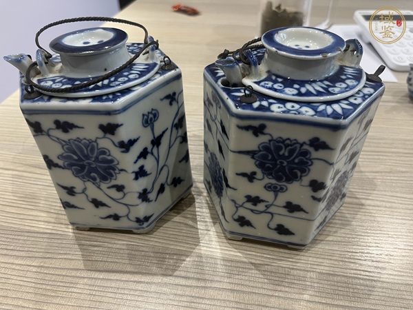 古玩陶瓷青花纏枝花卉紋溫酒器真品鑒賞圖