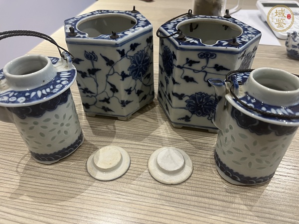 古玩陶瓷青花纏枝花卉紋溫酒器真品鑒賞圖