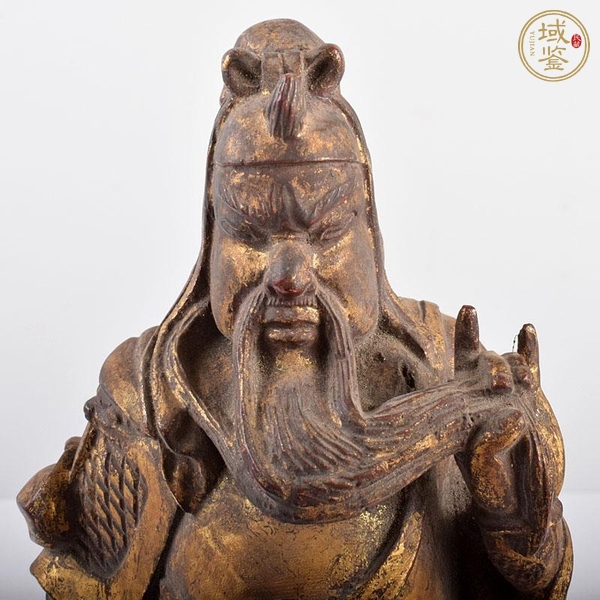 古玩雜項(xiàng)木雕站像關(guān)公真品鑒賞圖