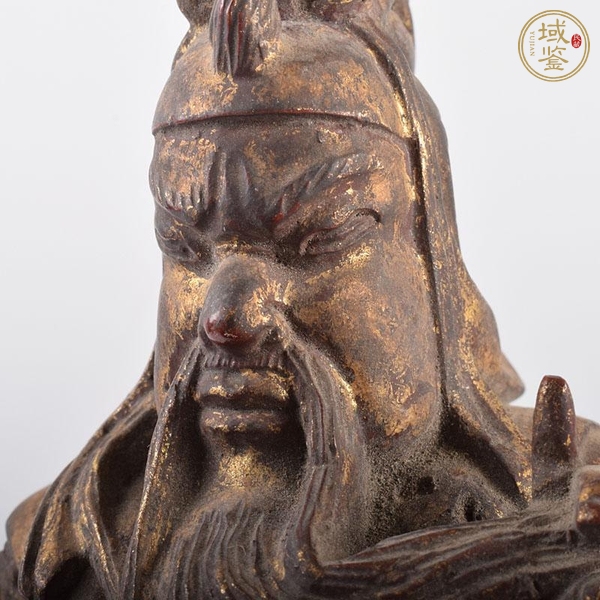 古玩雜項(xiàng)木雕站像關(guān)公真品鑒賞圖