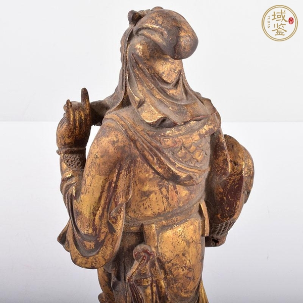 古玩雜項(xiàng)木雕站像關(guān)公真品鑒賞圖