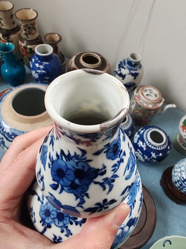 古玩陶瓷晚清時期青花花鳥紋葫蘆瓶拍賣,當前價格2280元