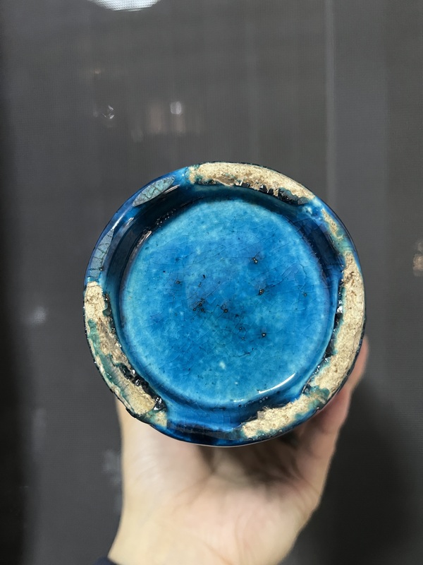 古玩陶瓷孔雀藍(lán)釉觀音瓶拍賣,當(dāng)前價(jià)格5888元