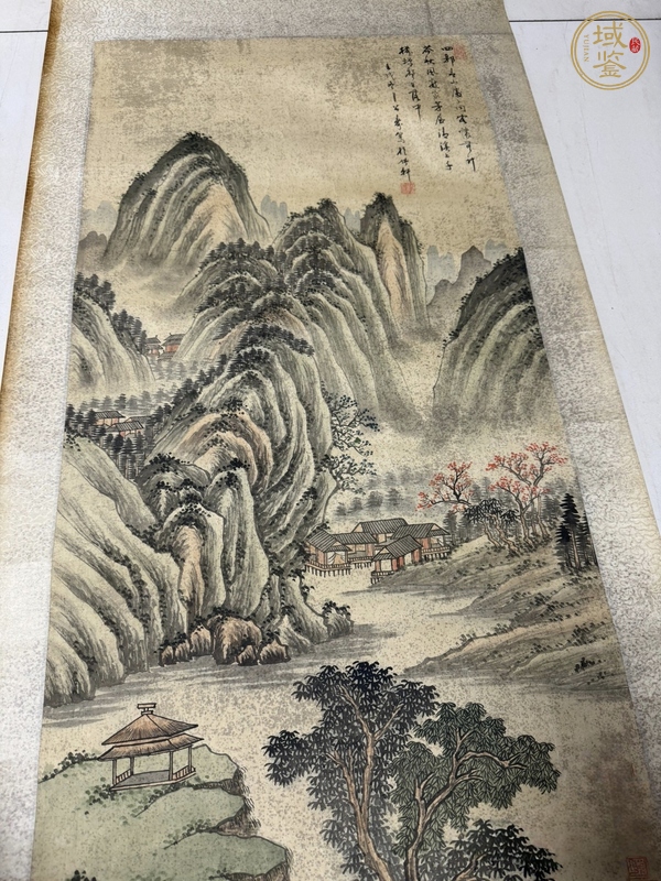 古玩字畫四郭青山處處同真品鑒賞圖