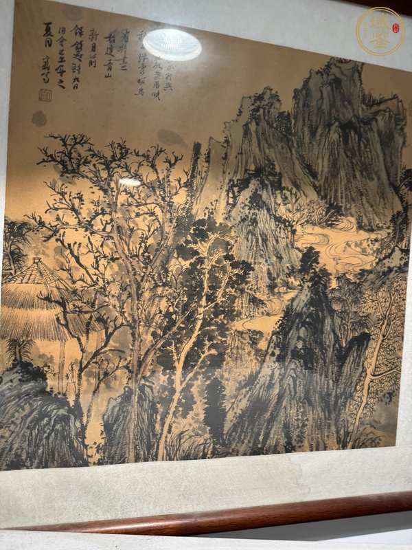 古玩字畫東籬黃菊映秋田真品鑒賞圖