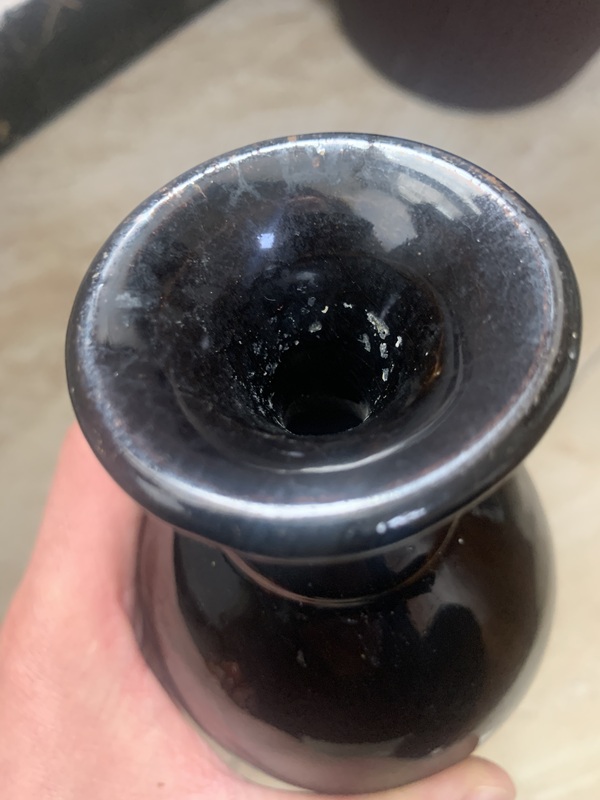 古玩陶瓷磁州窯黑釉撇口瓶拍賣，當前價格6800元