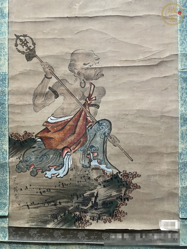 古玩字畫降龍羅漢真品鑒賞圖