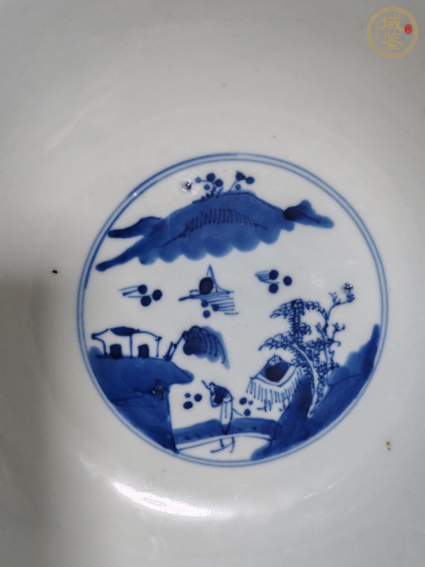 古玩陶瓷青花三星高照?qǐng)D大碗真品鑒賞圖