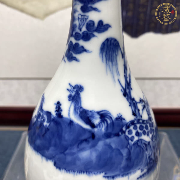 古玩陶瓷十二生肖青花錐把瓶真品鑒賞圖