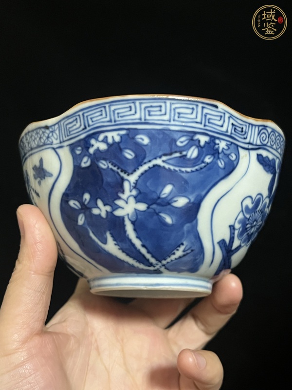 古玩陶瓷明治青花碗真品鑒賞圖