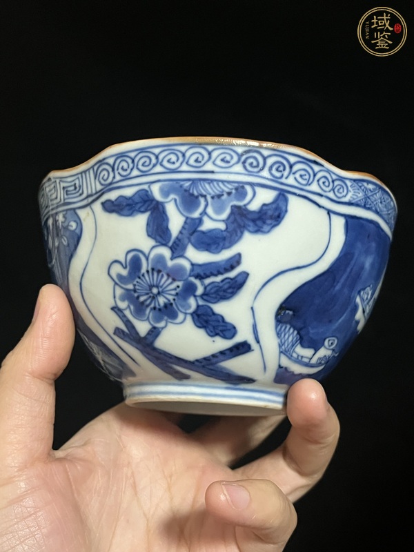 古玩陶瓷明治青花碗真品鑒賞圖