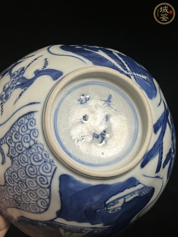 古玩陶瓷明治青花碗真品鑒賞圖