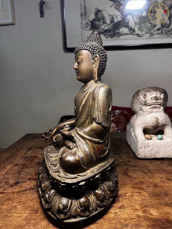 古玩銅器藥師佛真品鑒賞圖
