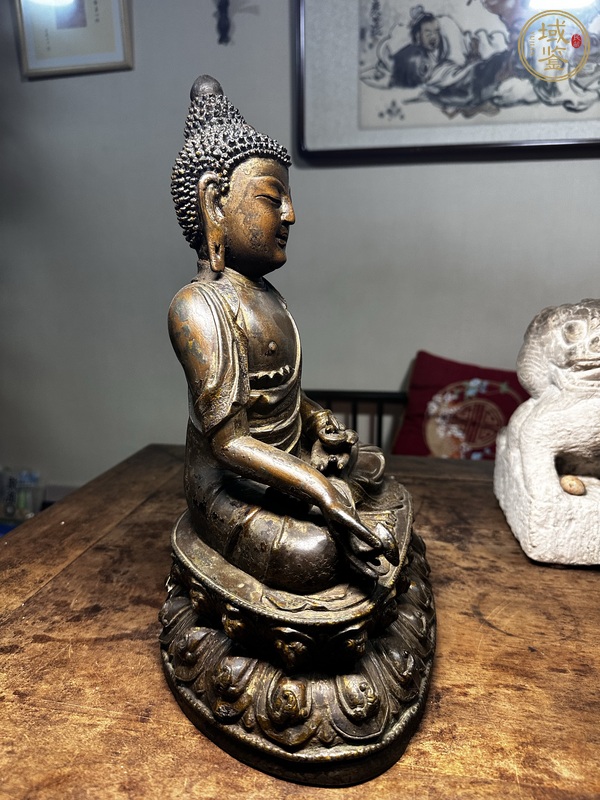 古玩銅器藥師佛真品鑒賞圖