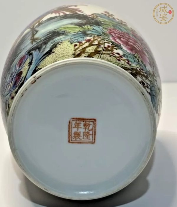 古玩陶瓷粉彩花鳥紋花蘭瓶真品鑒賞圖