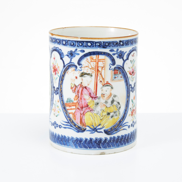 古玩陶瓷青花加彩馬克杯拍賣,當前價格1880元