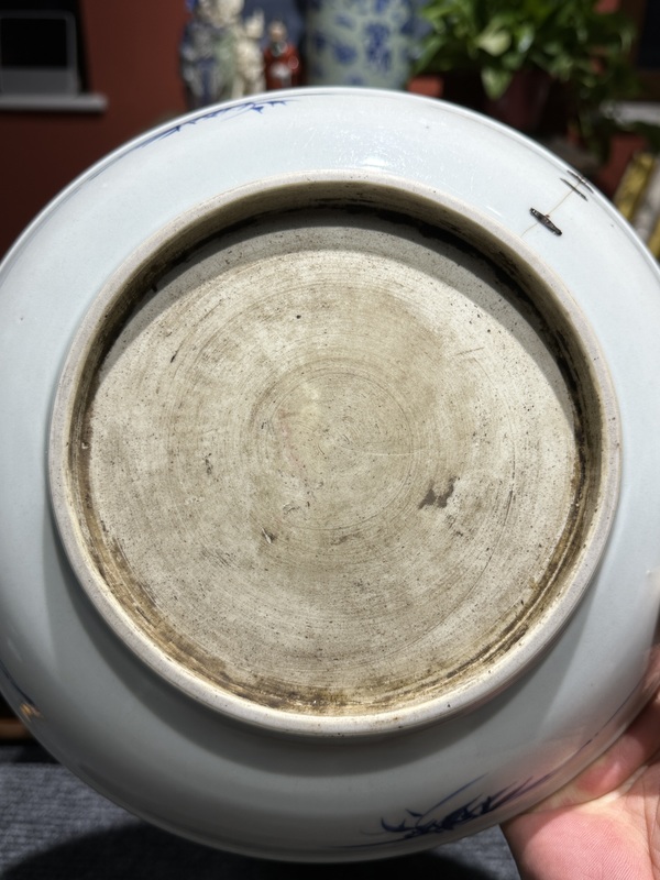 古玩陶瓷清代雍正青花雙駿盤拍賣,當前價格4800元