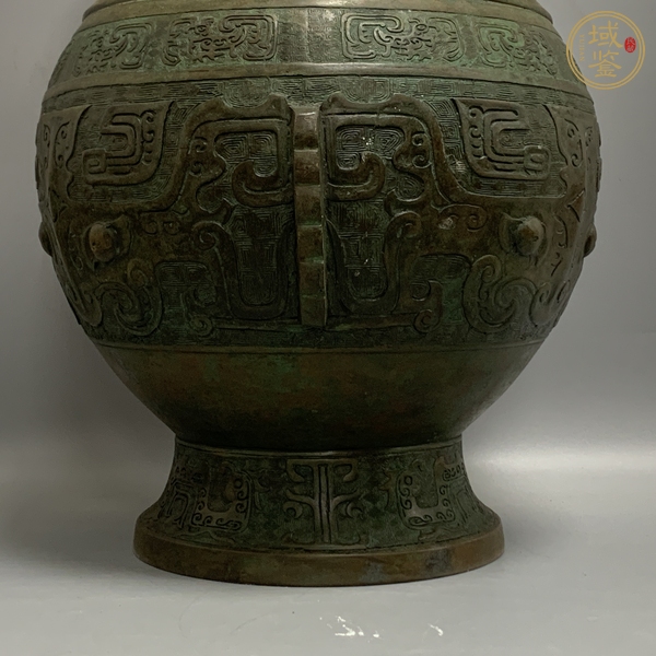 古玩銅器銅雙耳尊真品鑒賞圖