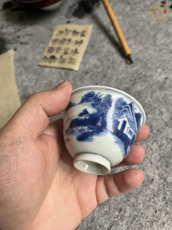 古玩陶瓷青花杯真品鑒賞圖