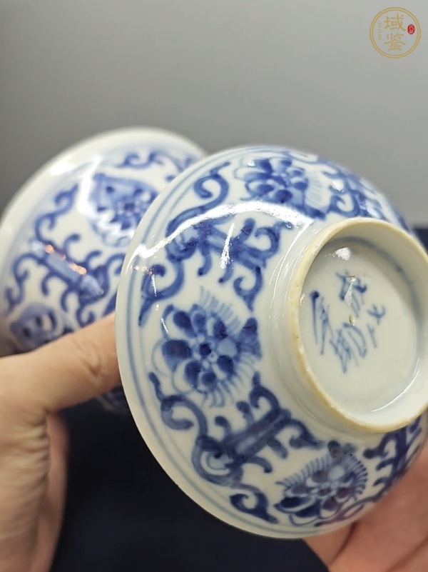 古玩陶瓷青花蓋碗真品鑒賞圖