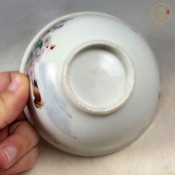 古玩陶瓷花鳥紋茶圓真品鑒賞圖