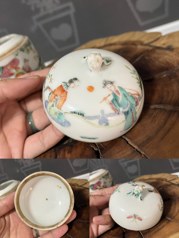 古玩陶瓷粉彩人物故事紋蓋缸拍賣,當前價格2500元