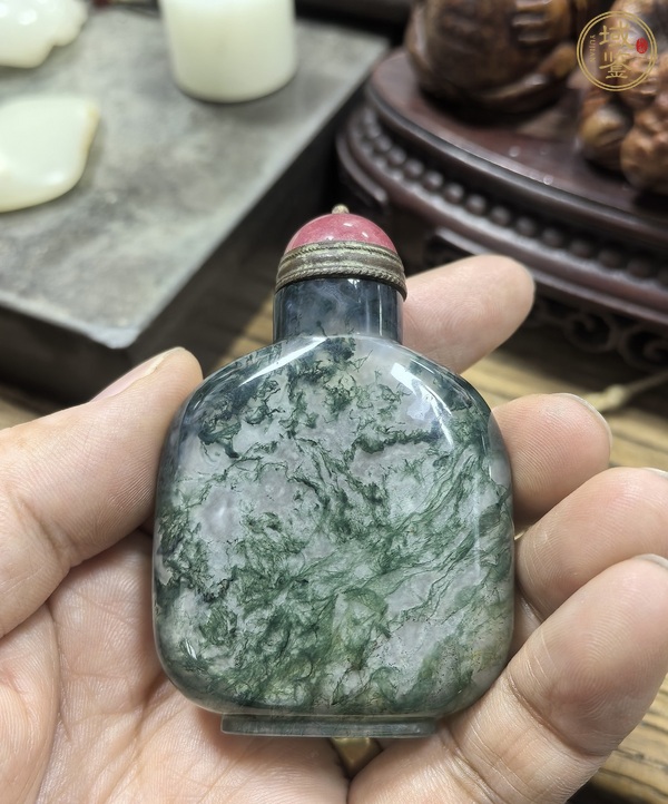 古玩玉器瑪瑙鼻煙壺真品鑒賞圖