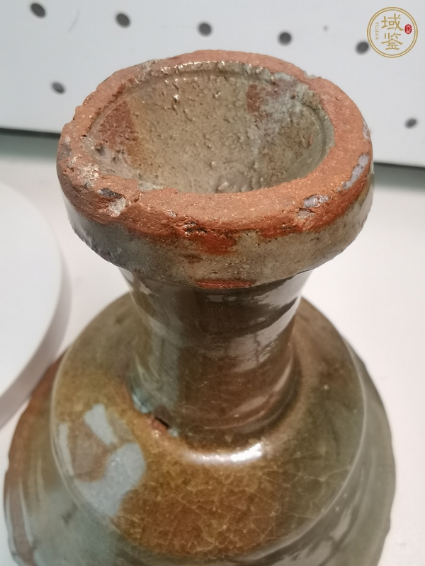 古玩陶瓷龍泉青瓷刻花高足杯真品鑒賞圖