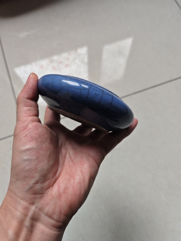 古玩陶瓷藍(lán)哥釉銅鑼洗拍賣，當(dāng)前價格6000元