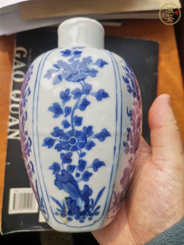 古玩陶瓷青花花卉紋梅瓶，疑似復(fù)窯真品鑒賞圖