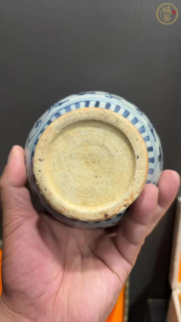 古玩陶瓷青花西番蓮罐真品鑒賞圖