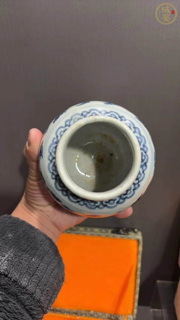 古玩陶瓷青花西番蓮罐真品鑒賞圖