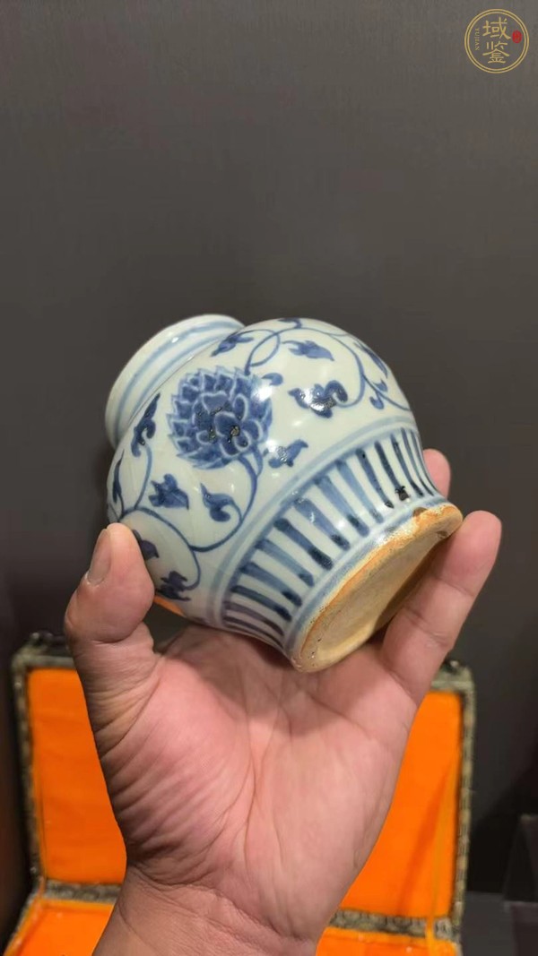 古玩陶瓷青花西番蓮罐真品鑒賞圖