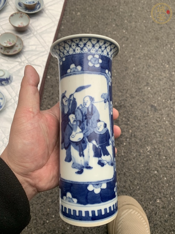 古玩陶瓷青花花觚真品鑒賞圖