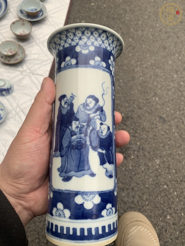 古玩陶瓷青花花觚真品鑒賞圖