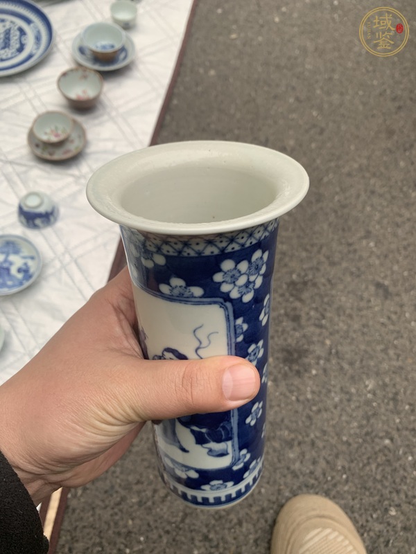 古玩陶瓷青花花觚真品鑒賞圖