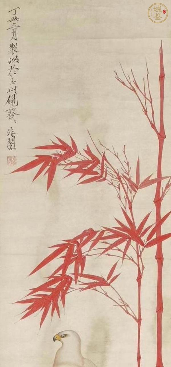 古玩字畫非闇款《工筆花鳥》真品鑒賞圖