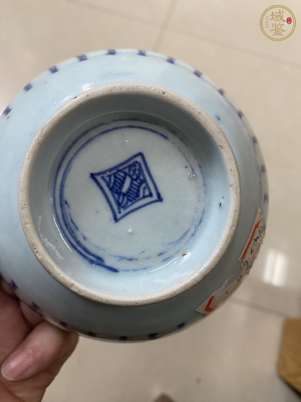 古玩陶瓷雍正青花壽字碗真品鑒賞圖