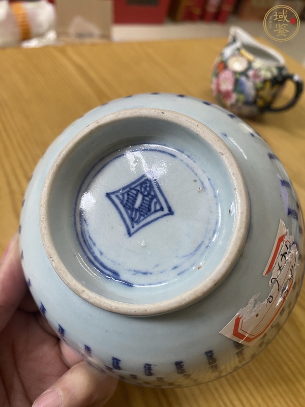 古玩陶瓷雍正青花壽字碗真品鑒賞圖