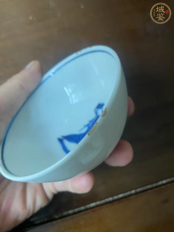 古玩陶瓷玉人何處教吹簫青花茶圓真品鑒賞圖