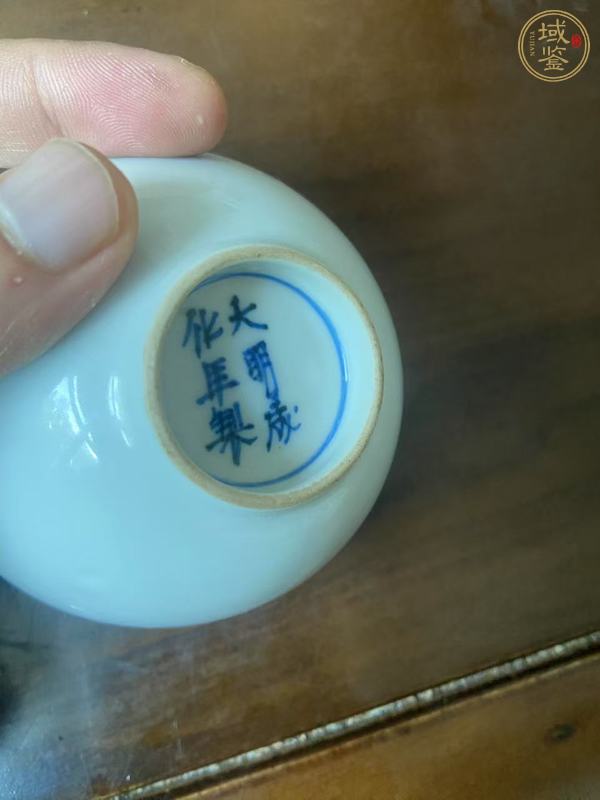 古玩陶瓷玉人何處教吹簫青花茶圓真品鑒賞圖