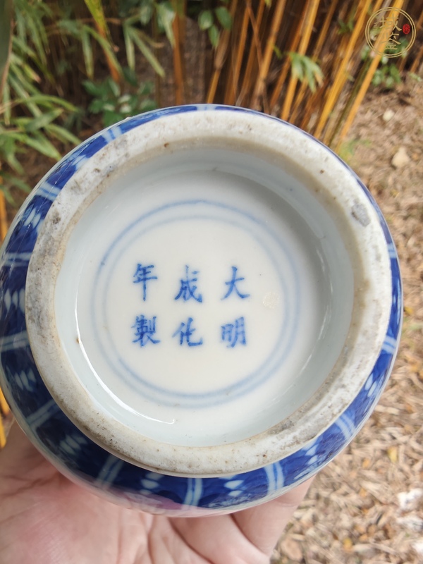 古玩陶瓷青花三多紋膽瓶真品鑒賞圖