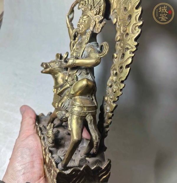 古玩銅器銅不動明王佛像真品鑒賞圖