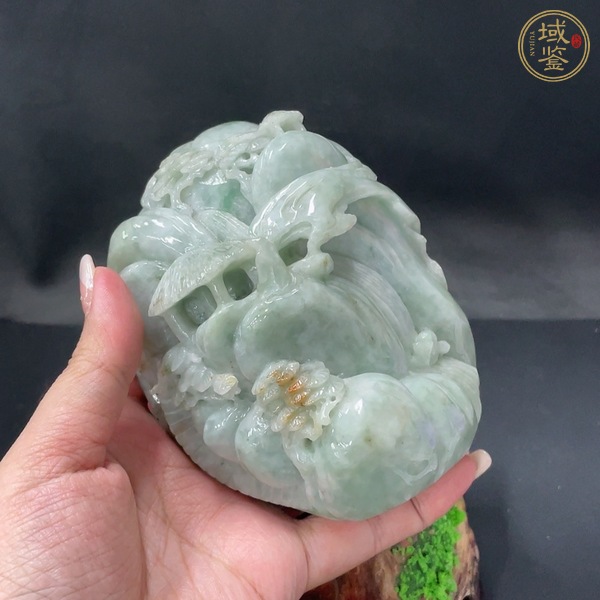 古玩玉器天然翡翠擺件真品鑒賞圖