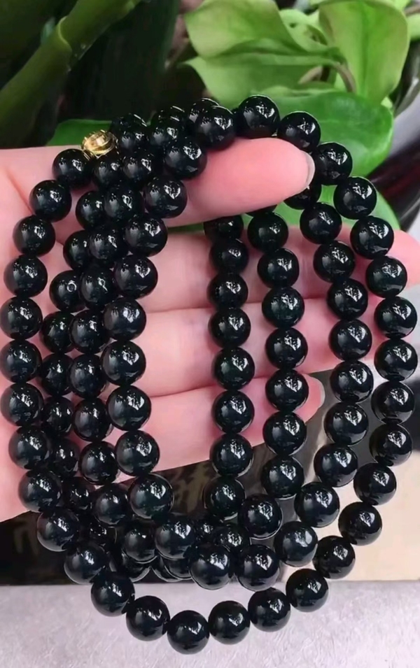 古玩玉器當代·墨翠珠串拍賣,當前價格800元